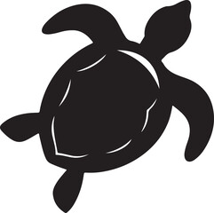 A cute and funny cartoon turtle with a big shell and a happy face