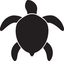 A cute and funny cartoon turtle with a big shell and a happy face