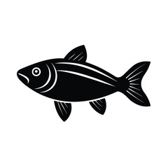 Fish Swimming Left Aquatic Icon Vector Illustration