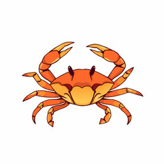 red crab vector isolated on white background