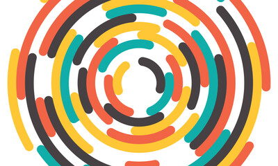 Op art vector design Illusion of a circle frame. Abstract striped textured background. Vector art optical illusion wavy line pattern. Background Line stripe modern colorful lights spiral circle.