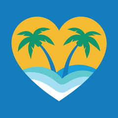 Aloha Hawaii Themed Design With Palm Trees