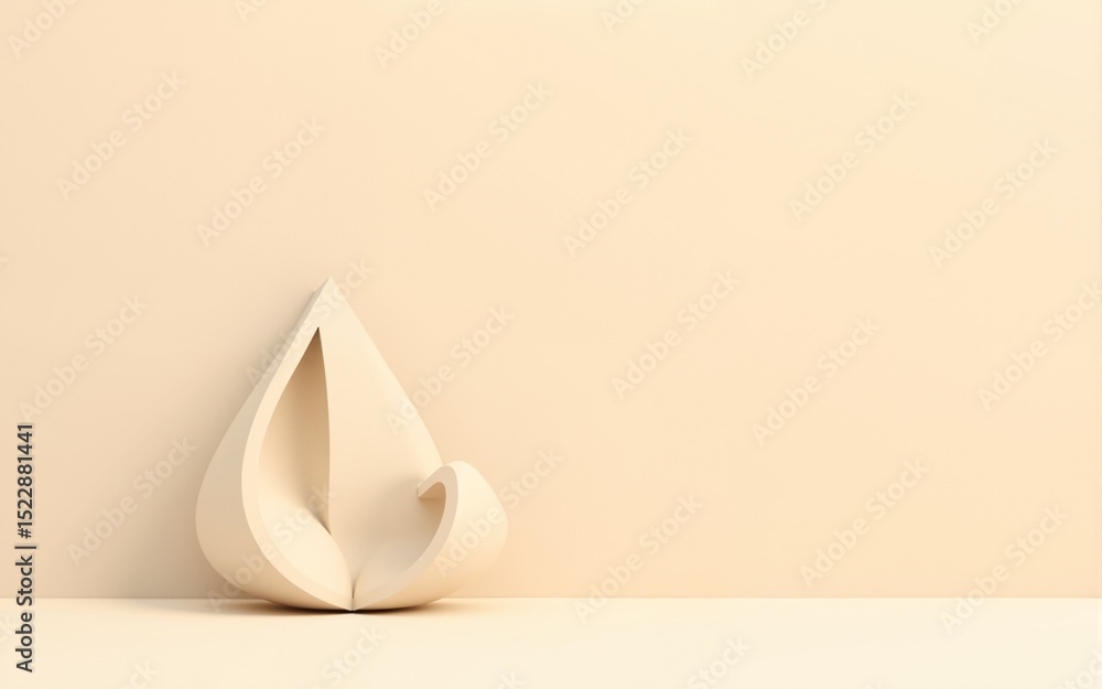 Fototapete minimal abstract background for branding and product presentation. beige subtle geometric on beige b