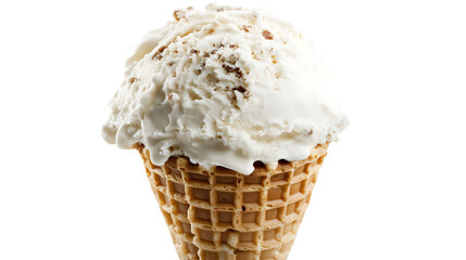 Waffle cone isolated on a white  or transparent background 