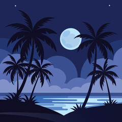 Tropical Smoothie Bowl With Palm Leaf Decoration