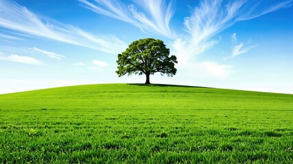 lonely tree in the field