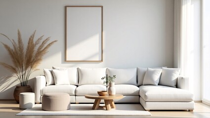 Modern minimalist living room interior design