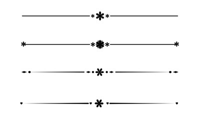 Text Divider Vectors. Separator vintage. decorative line.	
