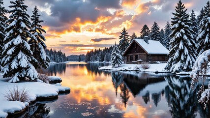 winter in the village