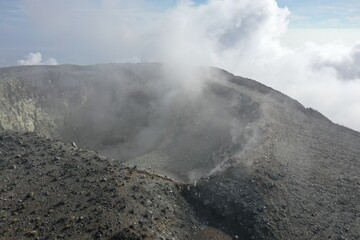 top of crater on sindoro mountain