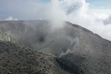 top of crater on sindoro mountain