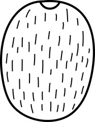 Kiwi Fruit lineart