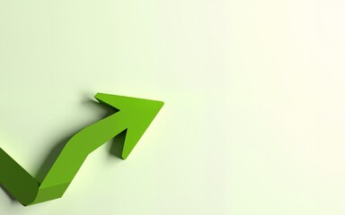 Natural concept, environment and organic products. Green abstract arrow, natural design. Natural design, flyer layout, marketing material, copy space. High quality