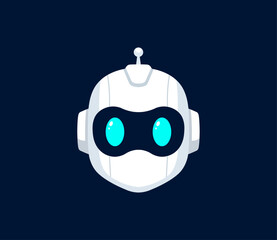 Chat Bot Ninja Logo. AI Assistant Icon Symbolizing Smart Communication. Vector Logo Template