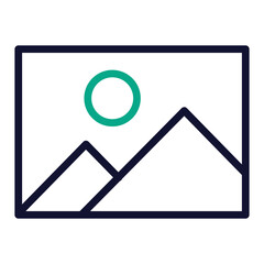 vector illustration of a sun, magnifying glass on the map, magnifying glass on paper. Sunrise Glow Across Cold Mountain Ridge