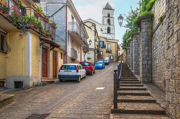 view of a characteristic village of Basilicata, Calvello