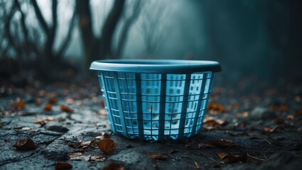 Plastic Basket With Blank Space Available For Text