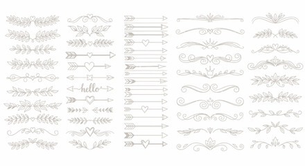 Elegant Vector Dividers Swirls Flourishes for Decorative Design Elements