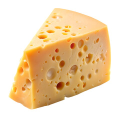 Piece of Cheese on White Background &ndash; Tasty 3D Illustration for Food, Cooking, and Packaging Design

