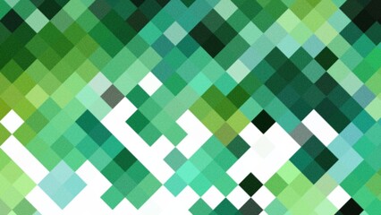 Green and white pixel gradient abstract background with rough texture