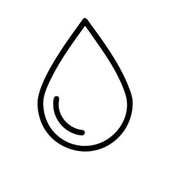 Water Drop Outline Icon in Minimal Vector Style

