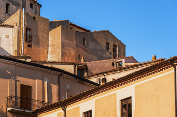 view of a characteristic village of Basilicata, Calvello