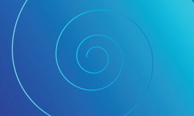 Background Line glowing blue spiral rotating. Gradient light blue to dark blue