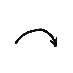 black curved arrow on a white background, vector
