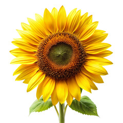 sunflower on white background