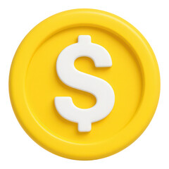 Obraz premium A clean and modern 3d illustration of a golden coin depicting the us dollar currency symbol isolated on black