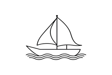 sailing-vessel-on-water--simple-graphic.eps