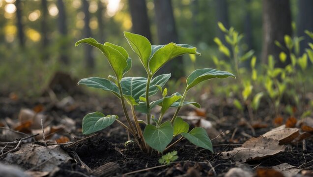 American plant competing for survival against invasive species.