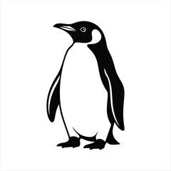 Fototapeta premium Penguin Silhouette Vector Illustration