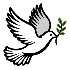 Bird vector black and white