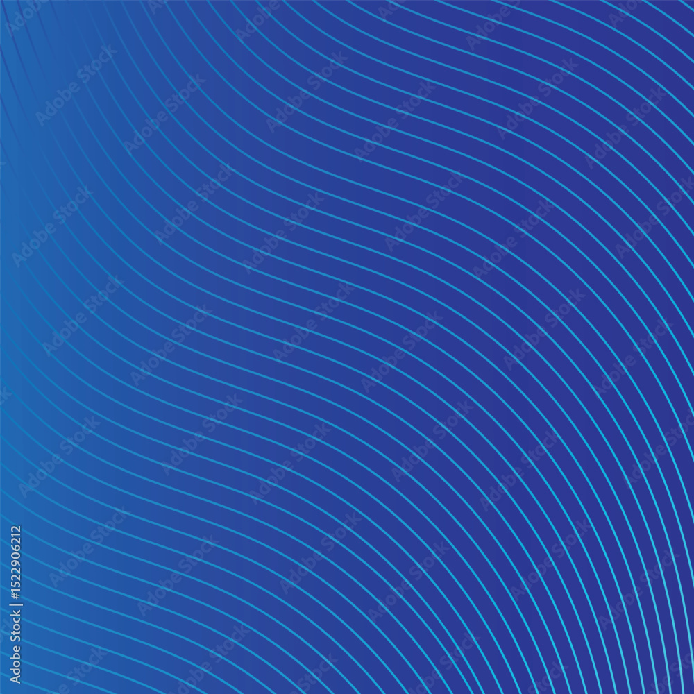Poster abstract glowing wave lines on dark blue background. dynamic wave pattern. modern flowing wavy lines