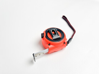 Black and orange measuring tape that can be stretched and held at a distance of 10 cm, measuring...