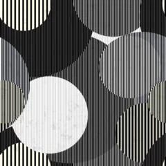 Fototapete Rund seamless pattern background, with circles, lines, strokes and splashes, dark grey © Kirsten Hinte