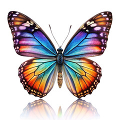 Obraz premium set of butterflies isolated on white