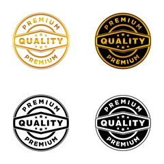 Quality premium label stamp design Illustrations concept