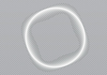 Glowing circular background. Light circle white swirl. Curved white line light effect. Glowing white speed circle
