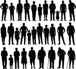 business people silhouettes  business people silhouettes