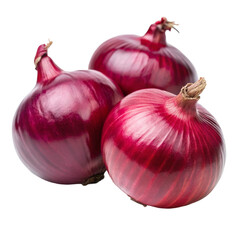 red onion on white background