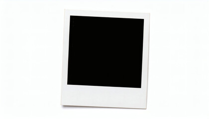 Blank old Polaroid photo frame isolated on white background in high resolution for vintage design, photography projects, and creative layouts