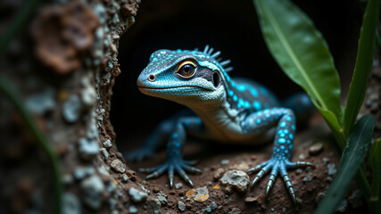 Obraz premium Colorful Blue Gecko