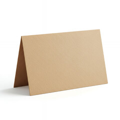Kraft place card isolated on a white clean background  