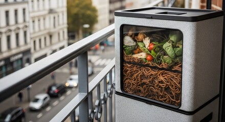 Eco-Friendly Recycling Urban Worm Composting