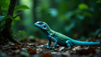 Fototapeta premium Colorful Lizard in Nature