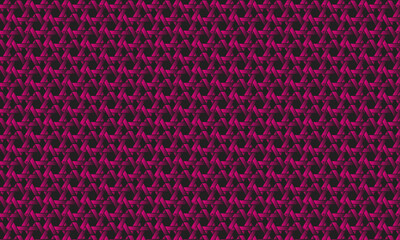 Seamless pink and purple knitted fabric pattern with hearts and floral design for Valentine's wallpaper background