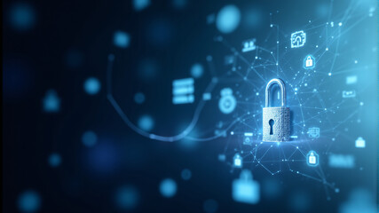 Fototapeta premium Cybersecurity and Data Protection