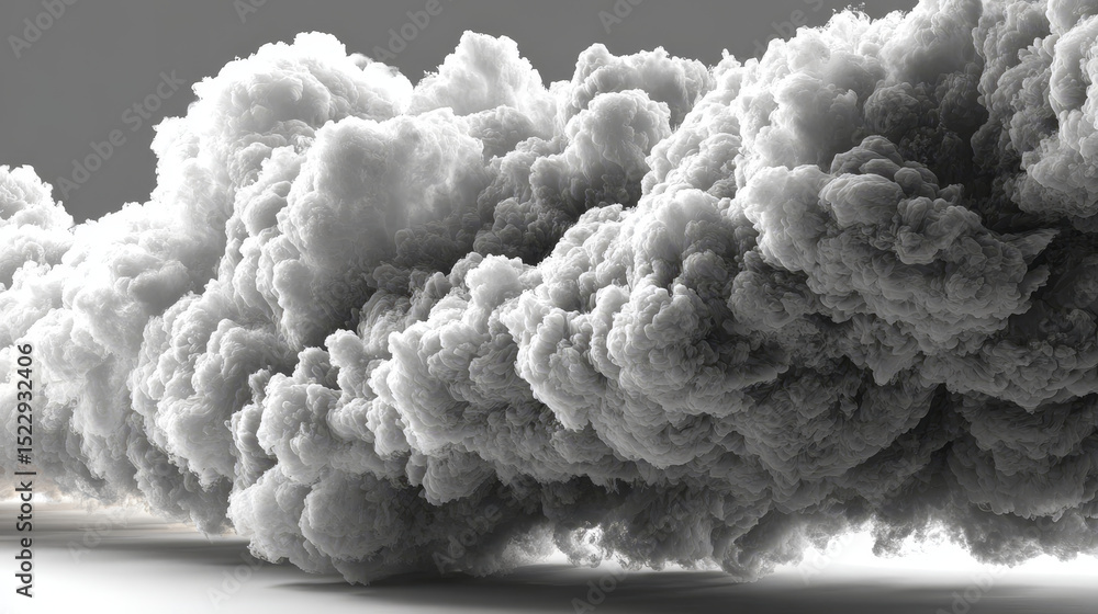 Aufkleber white smoke cloud with overlay effect on transparent background. realistic border with fog. vector i